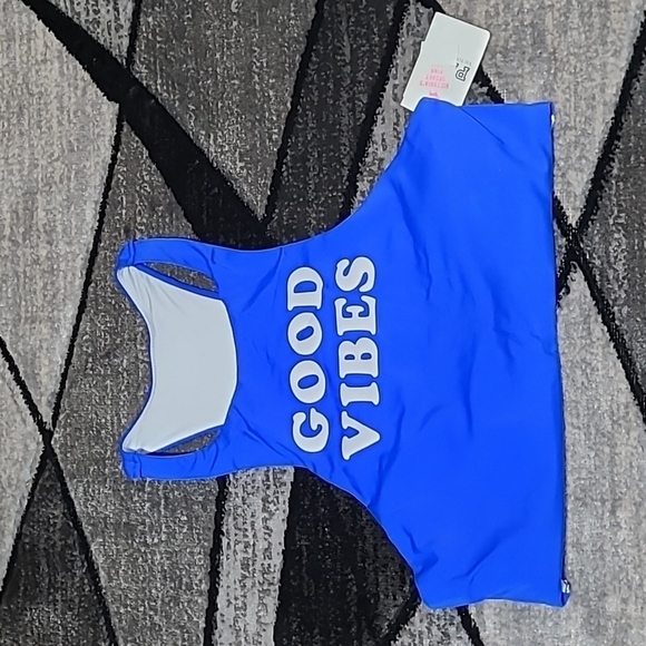 VS PINK 2016 GOOD VIBES RACERBACK LINED SPORT BRA - Picture 1 of 11